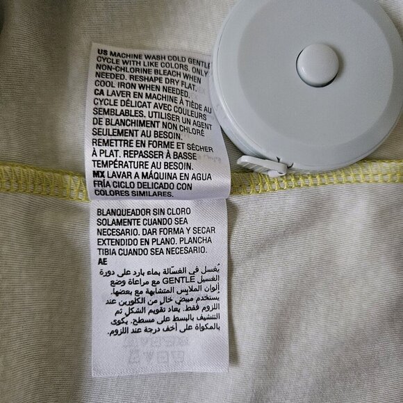 Alfani Top Women's Plus Size 0X US12 Neon Green Mayan Circle Asymmetrical Boho - Picture 6 of 13